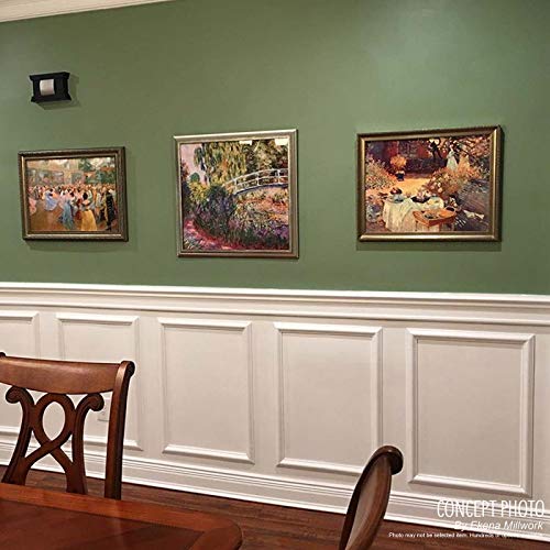 Ekena Millwork PNL16X20AS-02 16"W x 20"H x 1/2"P Ashford Molded Scalloped Wainscot Wall Panel Ekena Millwork