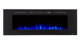 Touchstone Smart Electric Fireplace-The Sideline® 60 Inch Wide-in Wall Recessed-30 Realistic Ember Color/Flame Options-1500W Heater w/Thermostat-Black-Log & Crystal Hearth Options -Alexa/WiFi Enabled Touchstone