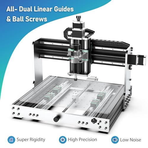 AnoleX CNC Router Machine 4030-Evo Ultra, All-Metal XYZ Axis Dual Steel Linear Guides & Ball Screws with 500W Spindle for Metal Aluminum Brass Wood Acrylic PCB - WoodArtSupply