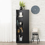 Prepac Elite 24" Storage Cabinet, Black Storage Cabinet, Bathroom Cabinet, Pantry Cabinet with 3 Shelves 16" D x 24" W x 65" H, BES-2464 Prepac