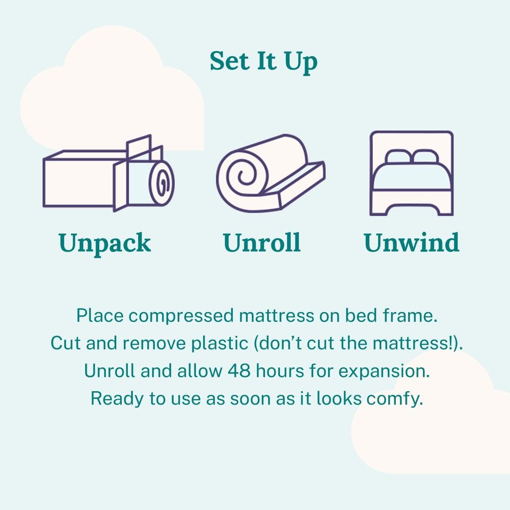 Sleep Innovations Marley 12 Inch Cooling Gel Memory Foam Mattress, Cal King Size, Bed in a Box, Medium Firm Support Sleep Innovations