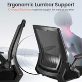 GTRACING Ergonomic Office Chair with Flip-up Armrests Executive Computer Chair for Home Office, Breathable Mesh & Comfy Lumbar Support, Black GTRACING