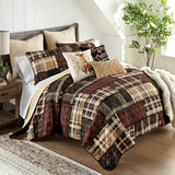 Donna Sharp Twin Bedding Set - 2 Piece - LJ Plaid Twin Quilt Set with Quilt and One Standard Pillow Sham - Machine Washable Donna Sharp