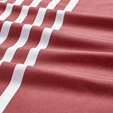 Comfort Spaces Comforter Sets with Sheets - Bed in a Bag 9 Pieces Teen Bedding Sets , Red and Grey Stripes Bedding Full, College Full Bed Set with 2 Side Pockets Bedroom Organizer Comfort Spaces