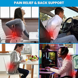 Lumbar Support Pillow for Office Chair, Office Home Essentials,Gifts for Mom,Dad, Back Support Pillow for Car, Chair Cushions,Back Pain Relief Improve Posture,Mesh Cover Double Adjustable Straps QUTOOL