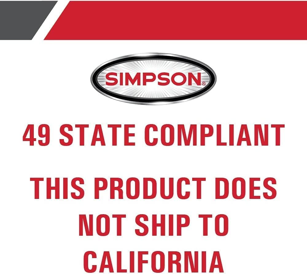 SIMPSON Cleaning PS60843 PowerShot 4400 PSI Gas Pressure Washer, 4.0 GPM, CRX 420cc Engine, Includes Spray Gun and Extension Wand, 5 QC Nozzle Tips, 3/8-inch x 50-foot Monster Hose, 49-State SIMPSON