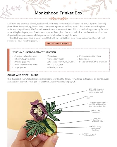 3D Botanical Embroidery & Stumpwork: 17 Thread Projects to Make, Wear, and Display (Landauer) Stitches and Patterns for Raised Embroidery from Beginner to Advanced Fox Chapel Publishing