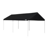 Caravan Canopy Domain 10 x 20 Foot Durable Portable Garage Carport Canopy Car Tent Sidewalls with Dual Zippers and Roll Up Door, Black (Anchor/Mounting Materials + Sidewalls Included) Caravan
