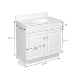 Design House Wyndham 24-Inch Bathroom Vanity Cabinet, Ready to Assemble, White, 597120 Design House