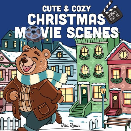 Cute & Cozy Christmas Movie Scenes Coloring Book for Adults and Teens: Favorite Festive Film Moments with a Fuzzy, Furry Twist (Cute & Cozy Christmas Coloring) WoodArtSupply