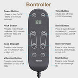 Rainwolf Shiatsu Neck and Back Massage Cushion with Heat - 4D Deep Tissue Kneading Full-Back Massager for Relief Stress, Adjustable Intensity & Height, for Office Chair & Home Rainwolf