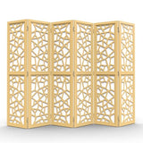 VINGLI 70'' H Room Divider, Non-Woven Fabric Privacy Screen, Indoor Partition Wall Dividers, Freestanding Hinged Space Separator with Modern Unique Pattern (Gold, 6 Panel) VINGLI