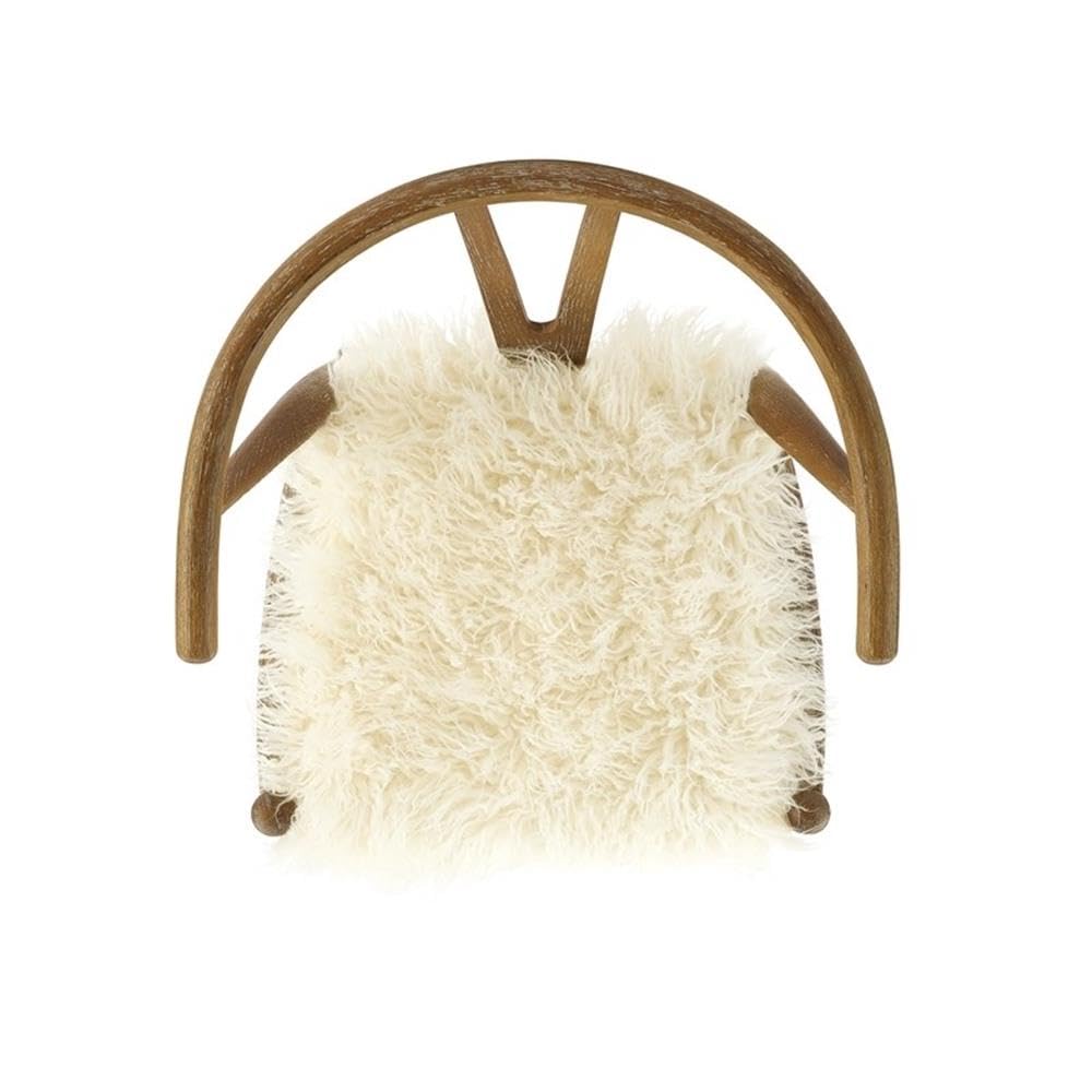 Riverbay Furniture 19.5'' Modern Wood Wishbone Chair in Gray Brown Riverbay Furniture