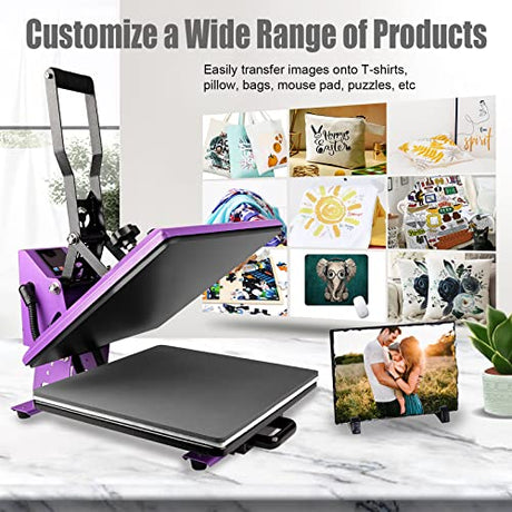 BetterSub Heat Press Machine 15x15 Inch, Digital Slide Out Drawer Heat Press for T-Shirts, 1000W Heat Press Machine for DTF, Sublimation, HTV Transfers, with LCD Control Panel & Pressure Adjustment BetterSub