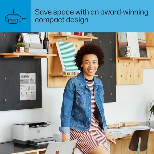 HP Laserjet M209d Laser Printer, Black and White, Automatic Duplex, USB Cable Included, Best for Home Office (8J9L0F) HP