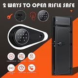 KAER 10-12 Gun Safe,Rifle Gun Safe for Home Rifle and Pistols,Gun Safes & Cabinets,Metal Gun Cabinet for Rifles and Shotguns,Shotguns Rifle Safe with Digital Keypad, Adjustable Shelves (Grey) KAER