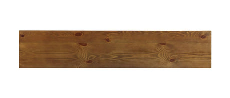 Acme Garrison 60" Rectangular Wooden Frame Console Table with Shelf in Oak Acme