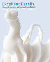 ELEGOO Water Washable 3D Printer Resin White 2KG, Low Shrinkage High Durability 395-405nm Fast Curing 3D Printing Liquid, High Strength and Toughness Resin for LCD/SLA/DLP Resin Printers ELEGOO