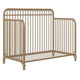 Little Seeds Ivy 3-in-1 Convertible Metal Crib, JMPA Certified, Gold Little Seeds