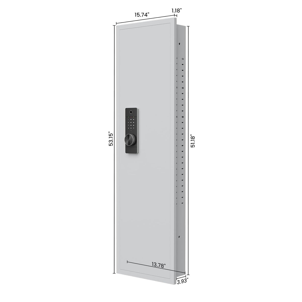 Secure In-Wall Gun Safe for Rifles and Pistols with Touch Screen Panel, Gun Cases for Shotguns with Heavy-Duty Steel Construction, Dual Alarm System, Locking Gun Cabinet for Home Use MEETFAV