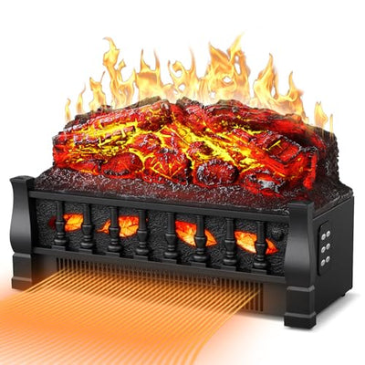 ZAFRO 21" Electric Fireplace Insert — Realistic 3D Flame, 750W/1500W Heat, Remote Control, Timer & Safe Overheat Protection for Home or Office