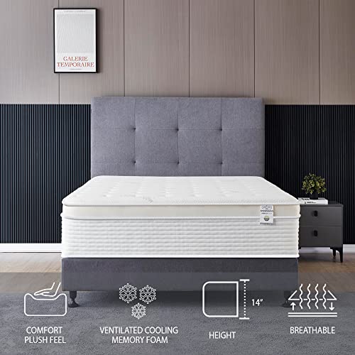 Oliver & Smith Twin Mattress- 14 Inch Hybrid Twin Size Mattress with Pocketed Coil Spring with High Density & Comfort Cold Foam- Eco-Friendly, Breathable Mattress Twin Size- Firm Mattress