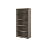 Studio C 73" 5-Shelf Bookcase in Modern Hickory with Adjustable Shelves by Bush Business Furniture Bush Business Furniture