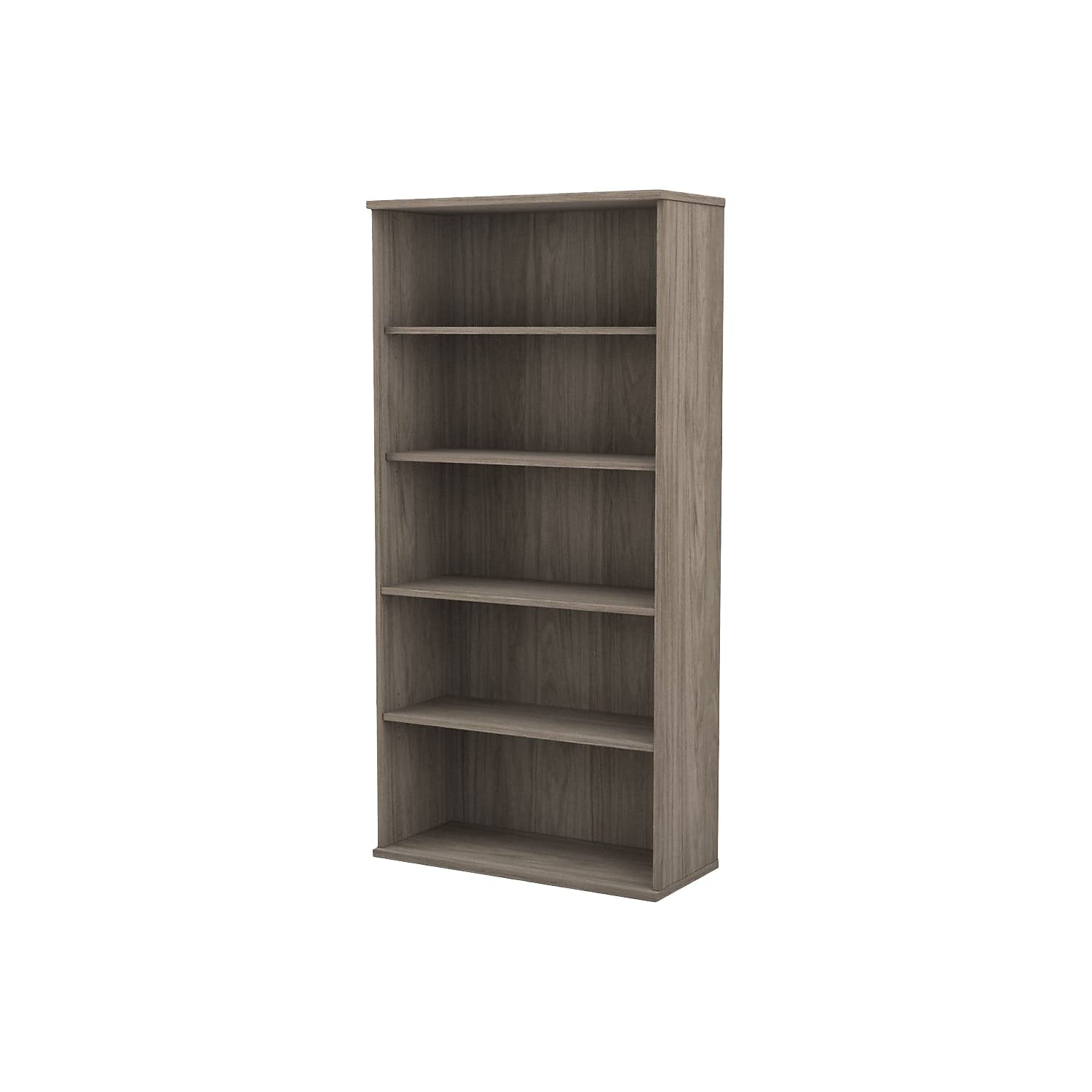 Studio C 73" 5-Shelf Bookcase in Modern Hickory with Adjustable Shelves by Bush Business Furniture - WoodArtSupply