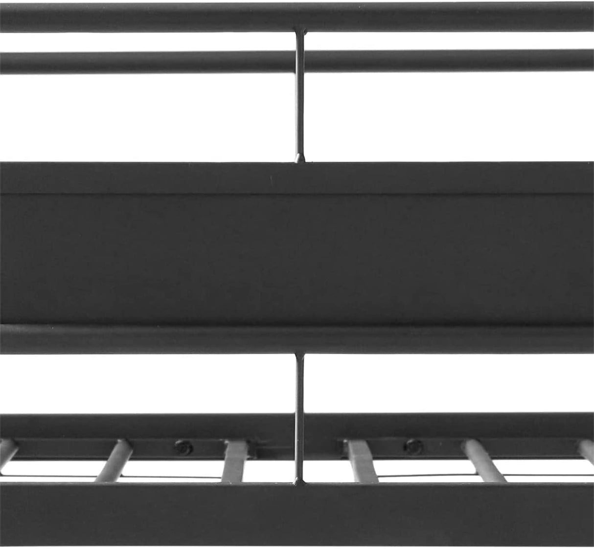NIAYOU Twin XL Over Queen Bunk Bed, Industrial Style, Black Metal, Up to 900 lbs Weight Capacity, Easy Assembly NIAYOU