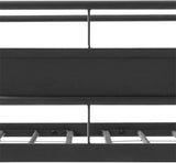 NIAYOU Twin XL Over Queen Bunk Bed, Industrial Style, Black Metal, Up to 900 lbs Weight Capacity, Easy Assembly NIAYOU