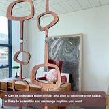 MidModArt 12PCS PVC Hanging Room Divider Panels Mid Century Modern Wall Art, Walnut Wood Texture Decorative Room Dividers for Bedroom Dining Study 10.4"x60.6" MidModArt
