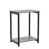 VASAGLE Side Tables Set of 2, Small End Table, Nightstand for Living Room, Bedroom, Office, Bathroom, Greige and Black ULET272B02 VASAGLE