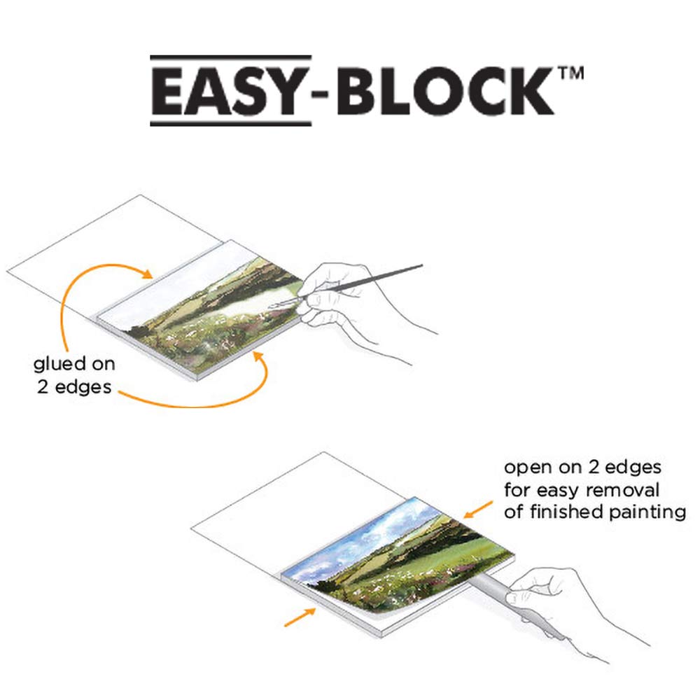 Speedball Art Products, 811202, Fluid 100 100% Cotton Artist Watercolor Paper, 4 x 6 inch Block, 140 lb Cold Press Speedball