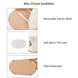 beeNbkks Cat Tree for Large Cats, Modern Tall Cat Tower for Indoor Cats, Cat Tree Tower with Cat Condo Scratching Post and Perch Hammock Bed, Luxury Wood Cat Ladder Furniture for Multiple Cats Kittens beeNbkks