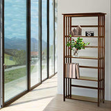 Casual Home Mission Style 5-Shelf Bookcase, Walnut Casual Home