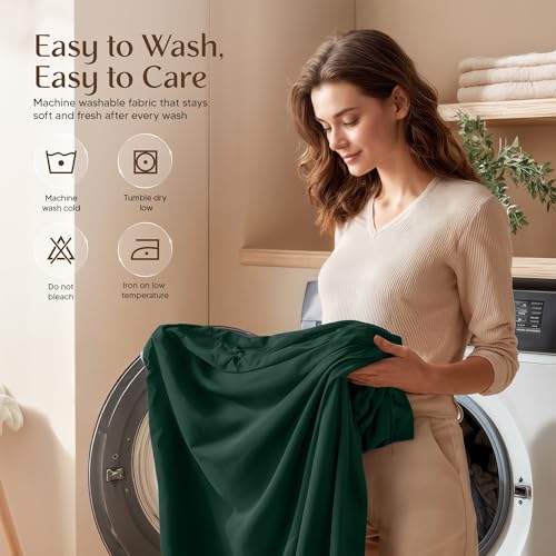 Utopia Bedding Queen Size Sheet Set – 4 Piece Bed Sheets, Soft and Breathable Microfiber, Includes 1 Fitted Sheet, 1 Flat Sheet and 2 Pillowcases – Oeko-Tex - (Emerald Green) Utopia Bedding