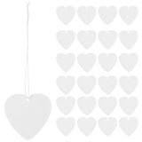 NUOBESTY Sublimation Air Freshener Blanks - 1 Set Car Scented Hanging Sheets Heart Shaped DIY Sublimation Air Freshener with 5 Elastic Strap for Home Car Decoration NUOBESTY