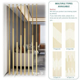 Ceiling to Floor Partition Post/Room Dividers Metal Slats，5/8/10pcs Privacy Screen Post Wall Poles Columns for Room Separation，No Drill Installation(5pcs,275cm/108in/9ft) Renmlion