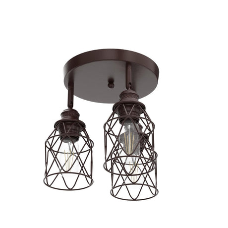 ABEAJAT Kitchen Light Fixtures, Adjustable Semi Flush Mount Ceiling Light with E26 Base, Multi-Directional Lamp for Kitchen, Hallway, Dining Room, Farmhouse, Entryway ABEAJAT