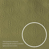 WURUIBO King/Cal King Quilt Set Olive Green, Microfiber Lightweight Bedspreads, Ultrasonic Embossed Solid Coverlet, Thin Bedding Set for All Season, Soft Breathable Bed Cover(1 Quilt, 2 Pillow Shams) WURUIBO