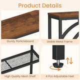 Snughome Entryway Table with 3 Tier Storage Shelves, Narrow Console Table Industrial Sofa Table with Circle Base, Behind The Couch Entrance Table for Hallway, Living Room, Foyer Snughome