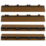 1 in. x 1 ft. Quick Deck Composite Deck Tile Straight Fascia (4-Pieces/Box) (Peruvian Teak) NewTechWood
