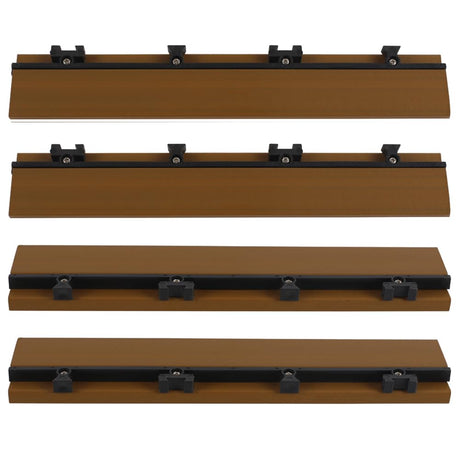 1 in. x 1 ft. Quick Deck Composite Deck Tile Straight Fascia (4-Pieces/Box) (Peruvian Teak) NewTechWood