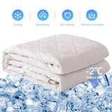 EVOLIVE Elastane Diamind Quilted All Season Light Weight Single Reversible Cooling Quilt/Comforter (White, Full/Queen) EVOLIVE