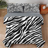 Pamnest Quilt Set Full/Queen Size, Zebra Stripe Animal 3 Pcs Soft Bed Cover Bedding Set for Kids and Adults, Black White Lightweight Bedspread Coverlet with Pillow Sham for All Season Pamnest
