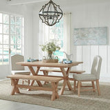 Homestyles Cambridge Dining Bench, Off-White homestyles