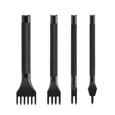 Ldirect Leather Punch 6mm Stainless Steel DIY Leather Hole Tool Kit (4, 2, 4, 6 Prong)