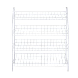 Rubbermaid 4-Tier Wire Shoe Rack, White, Simple Assemble, Storage Shelf for Organization in Bedroom/Closet Rubbermaid