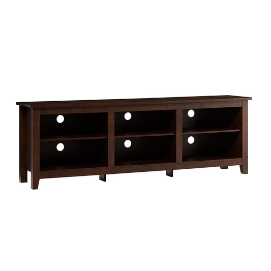 Walker Edison Wren Classic Brown TV Media Console Entertainment Center for 80 Inch Television with Storage Cubby, 70 Inch - WoodArtSupply