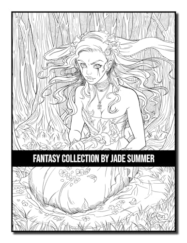 Fantasy Collection: An Adult Coloring Book with 100+ Incredible Coloring Pages of Mermaids, Fairies, Vampires, Dragons, and More! WoodArtSupply